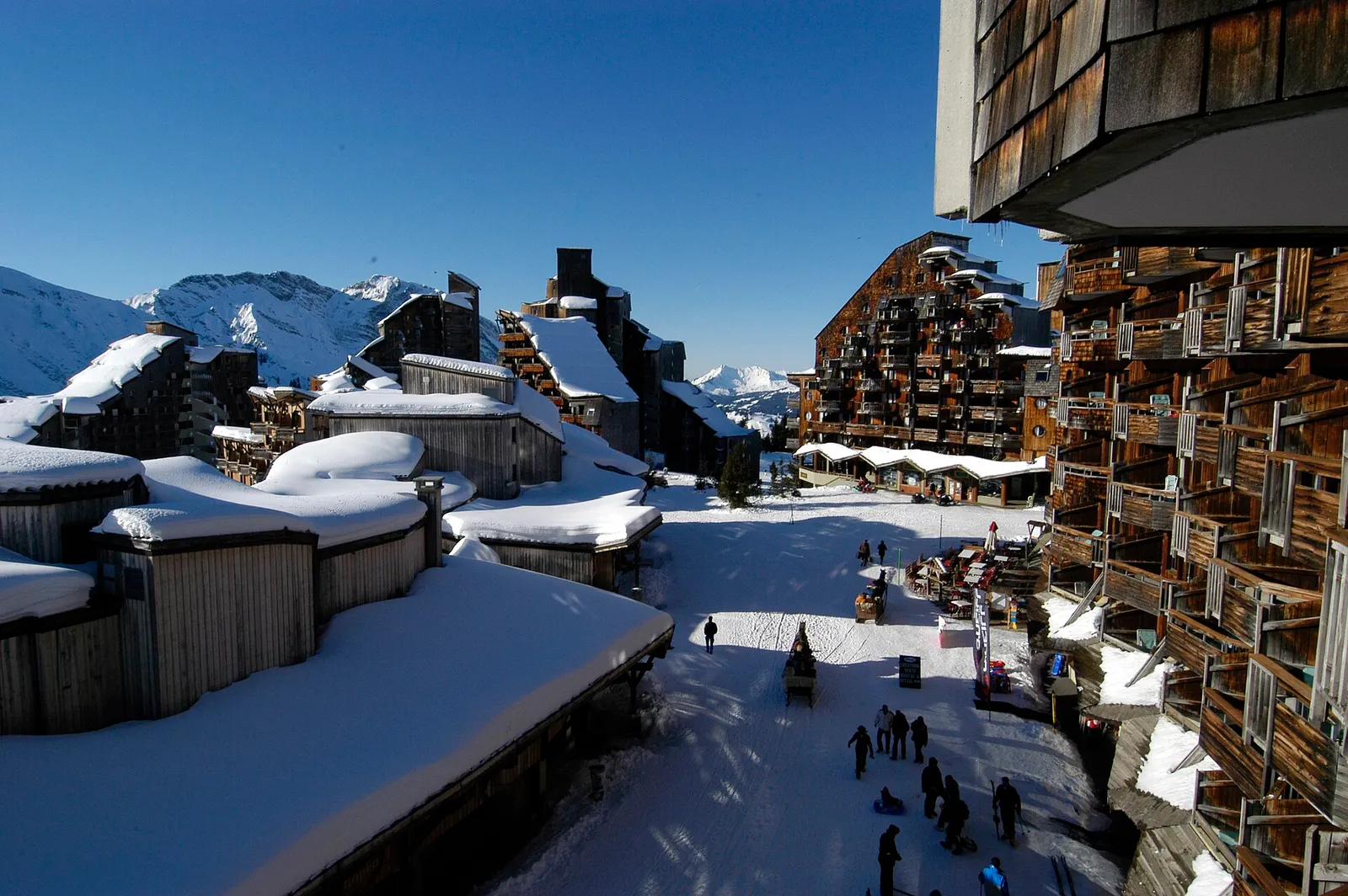 La station d'Avoriaz, dans les Alpes