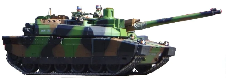 Un char Leclerc, fabriqué par Nexter (KNDS)
