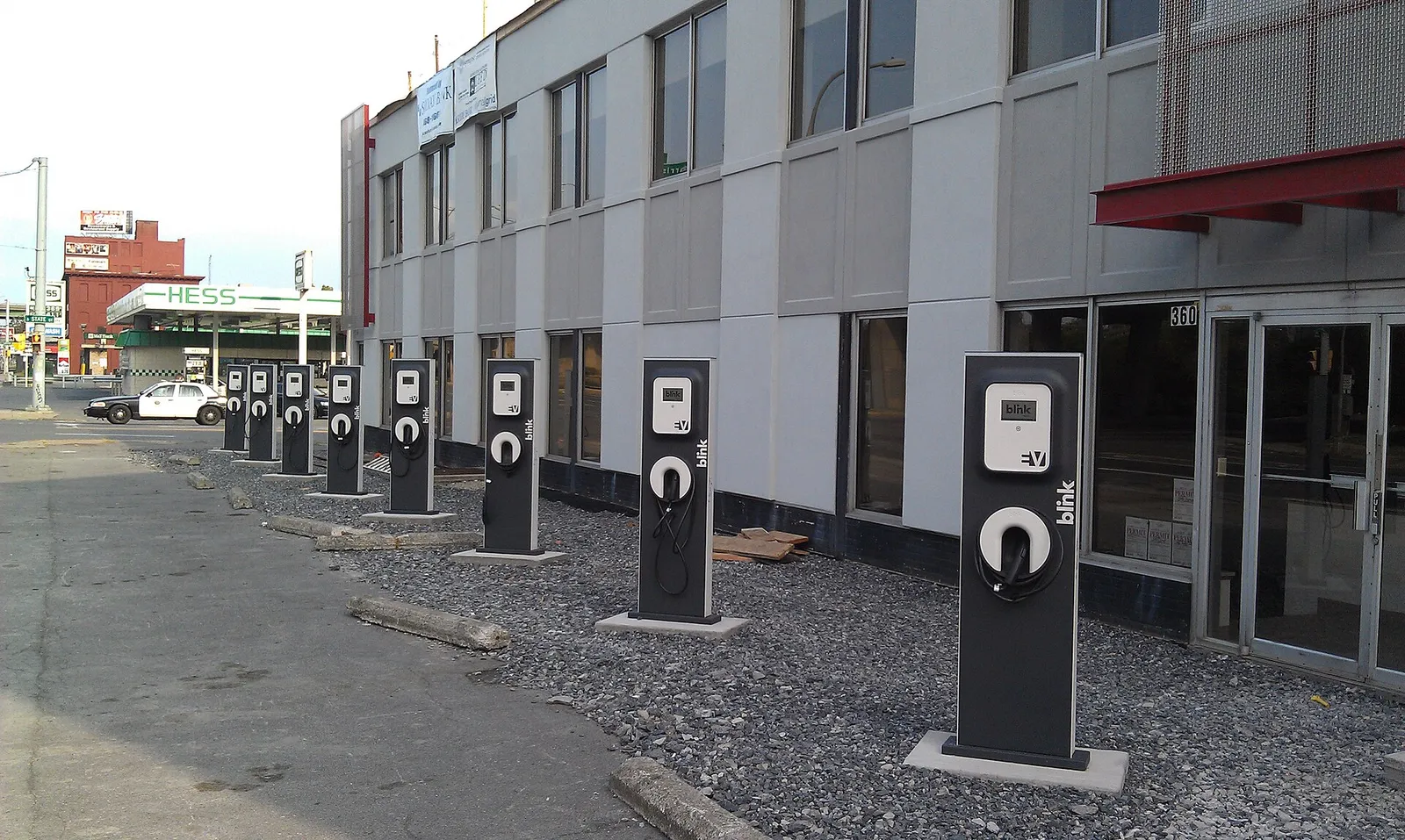 Des bornes de recharge pour voitures électriques (illustration)