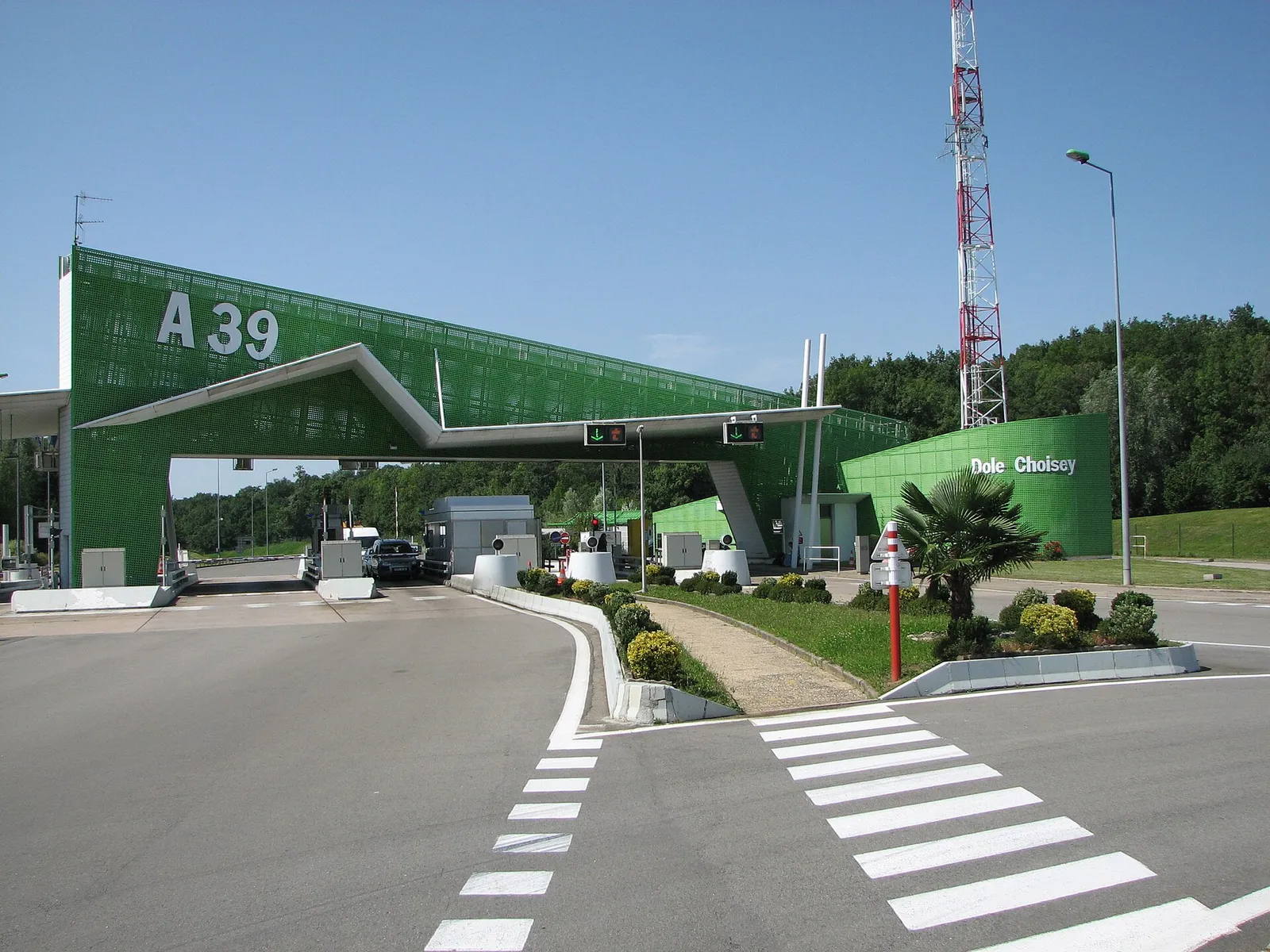 Une gare de péage sur l'autoroute (illustration)