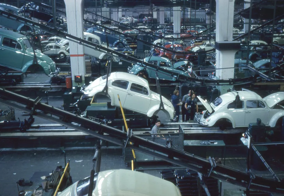 Une chaîne de montage Volkswagen à Wolfsburg (illustration)