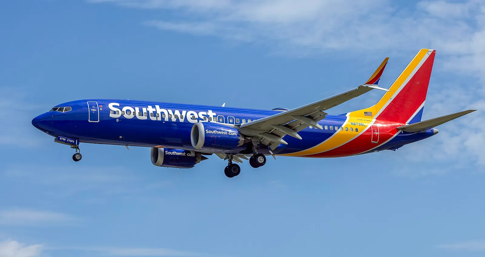 Un Boeing 737-8 MAX aux couleurs de Southwest Airlines
