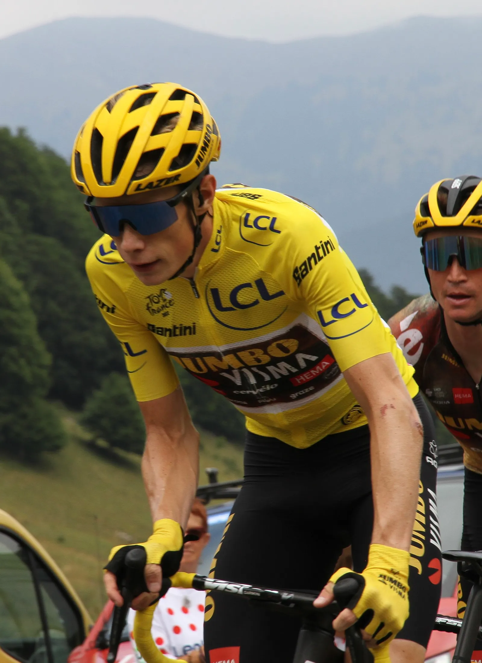 Jonas Vingegaard en course sur le Tour de France