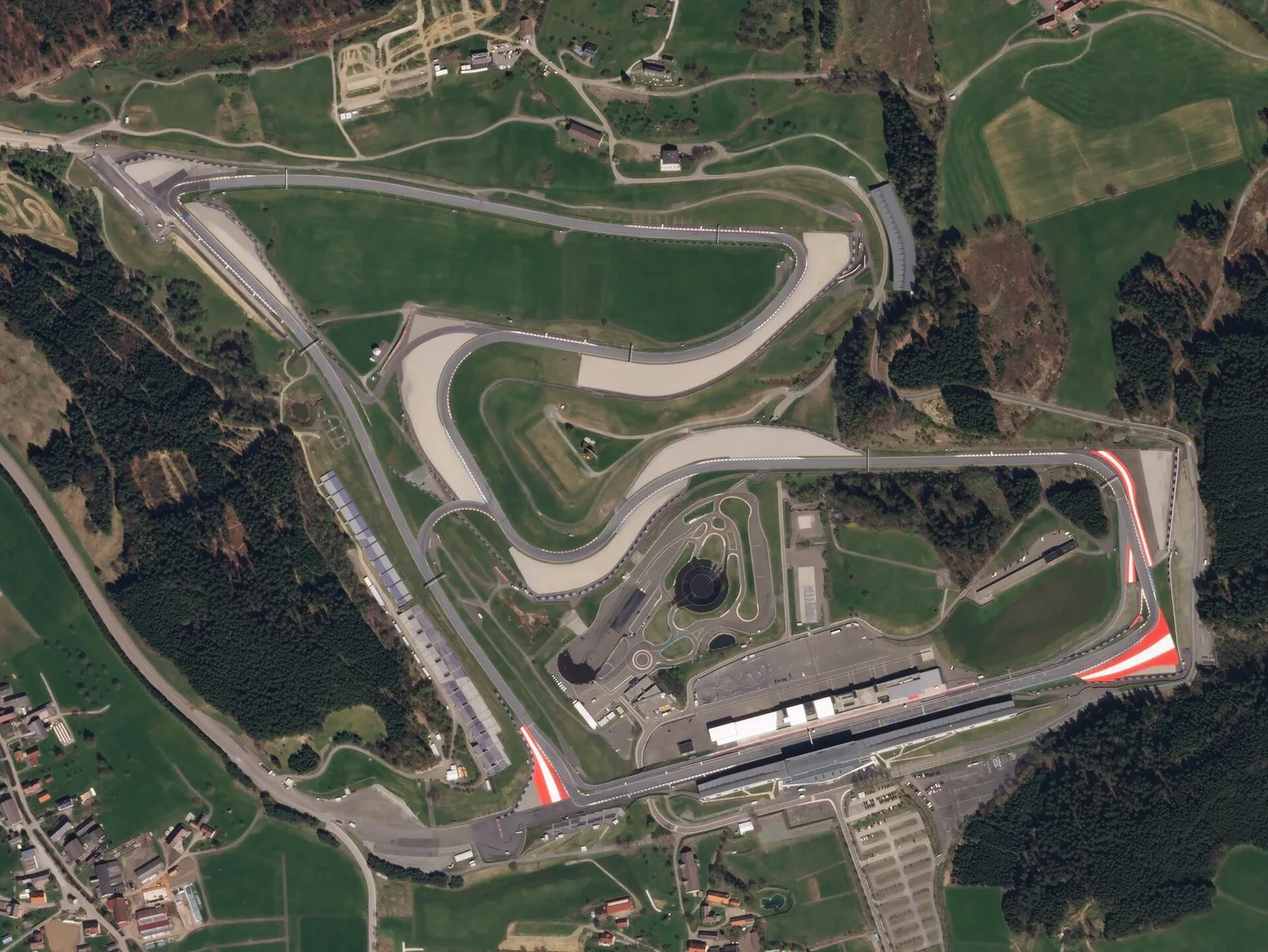 Vue aérienne du Red Bull Ring, à Spielberg (illustration)