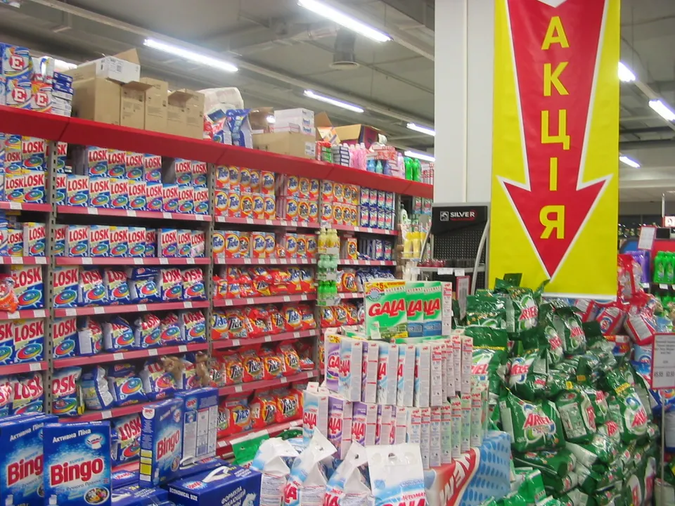 Rayons d'un supermarché (illustration)