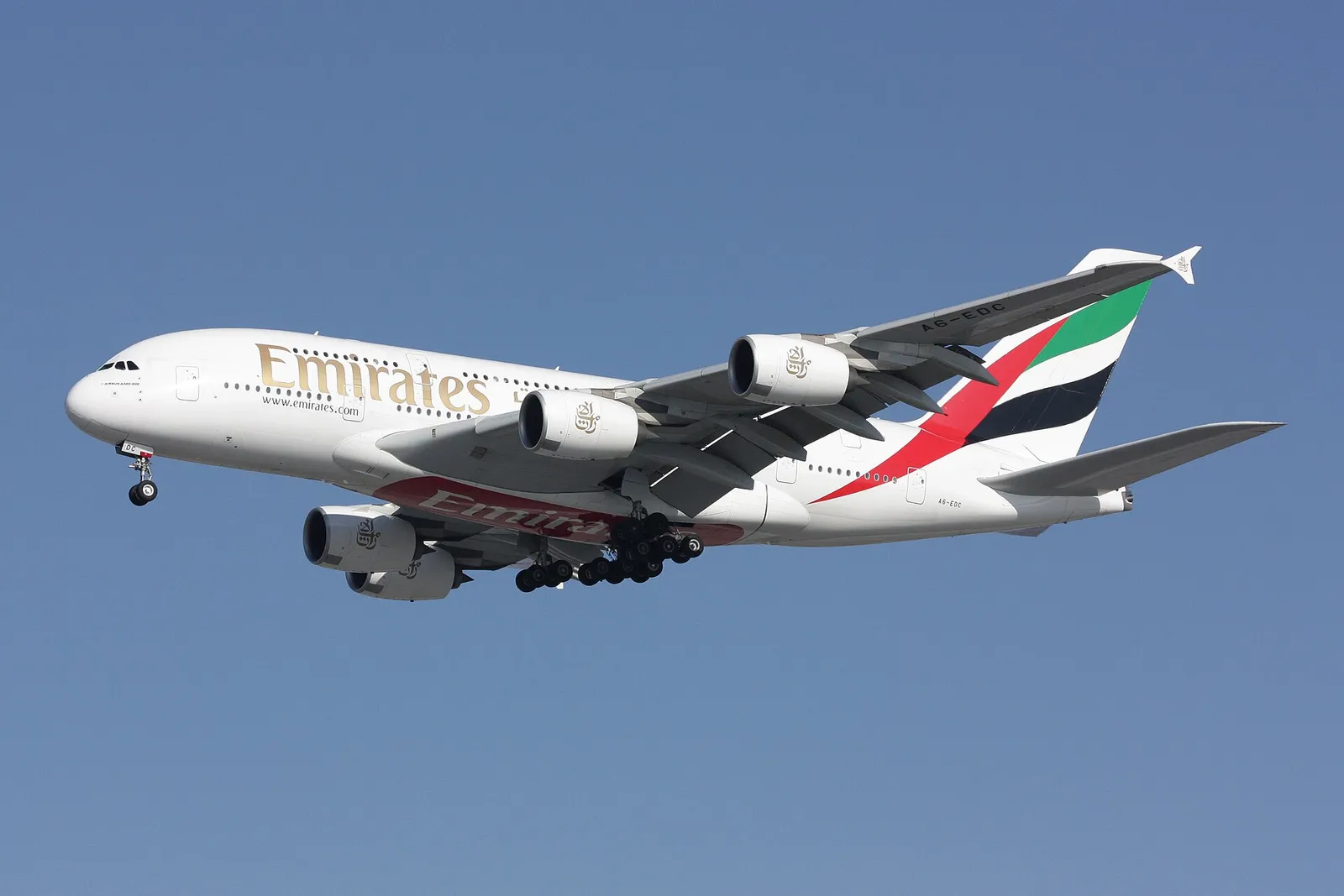 Un Airbus A380 d'Emirates (illustration)