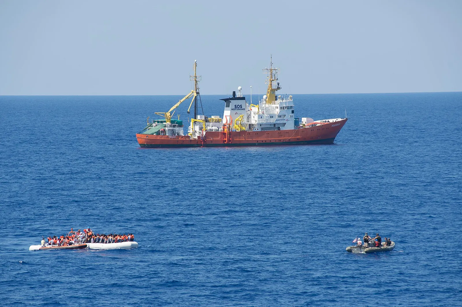 Opération de sauvetage de migrants en mer Méditerranée