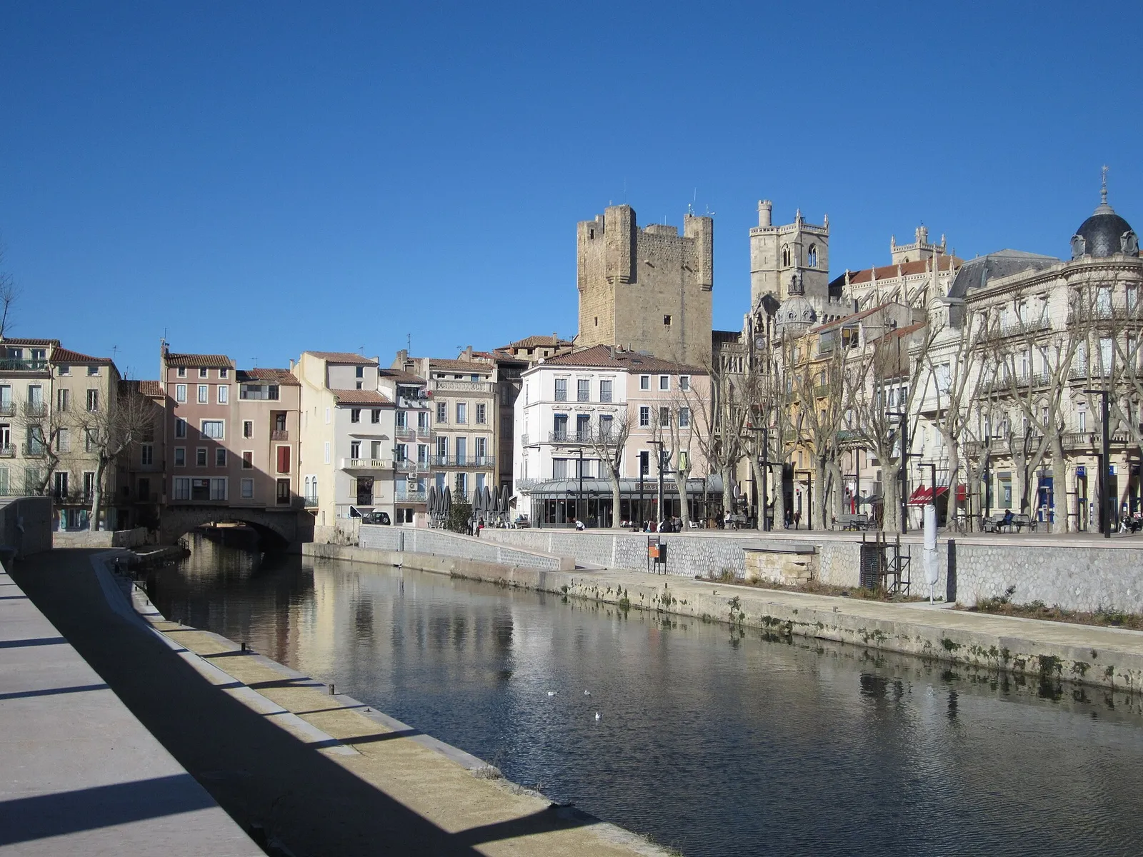 Le canal de la Robine à Narbonne (illustration)
