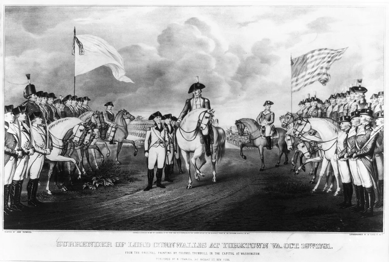La reddition de Cornwallis à Yorktown, d'après John Trumbull
