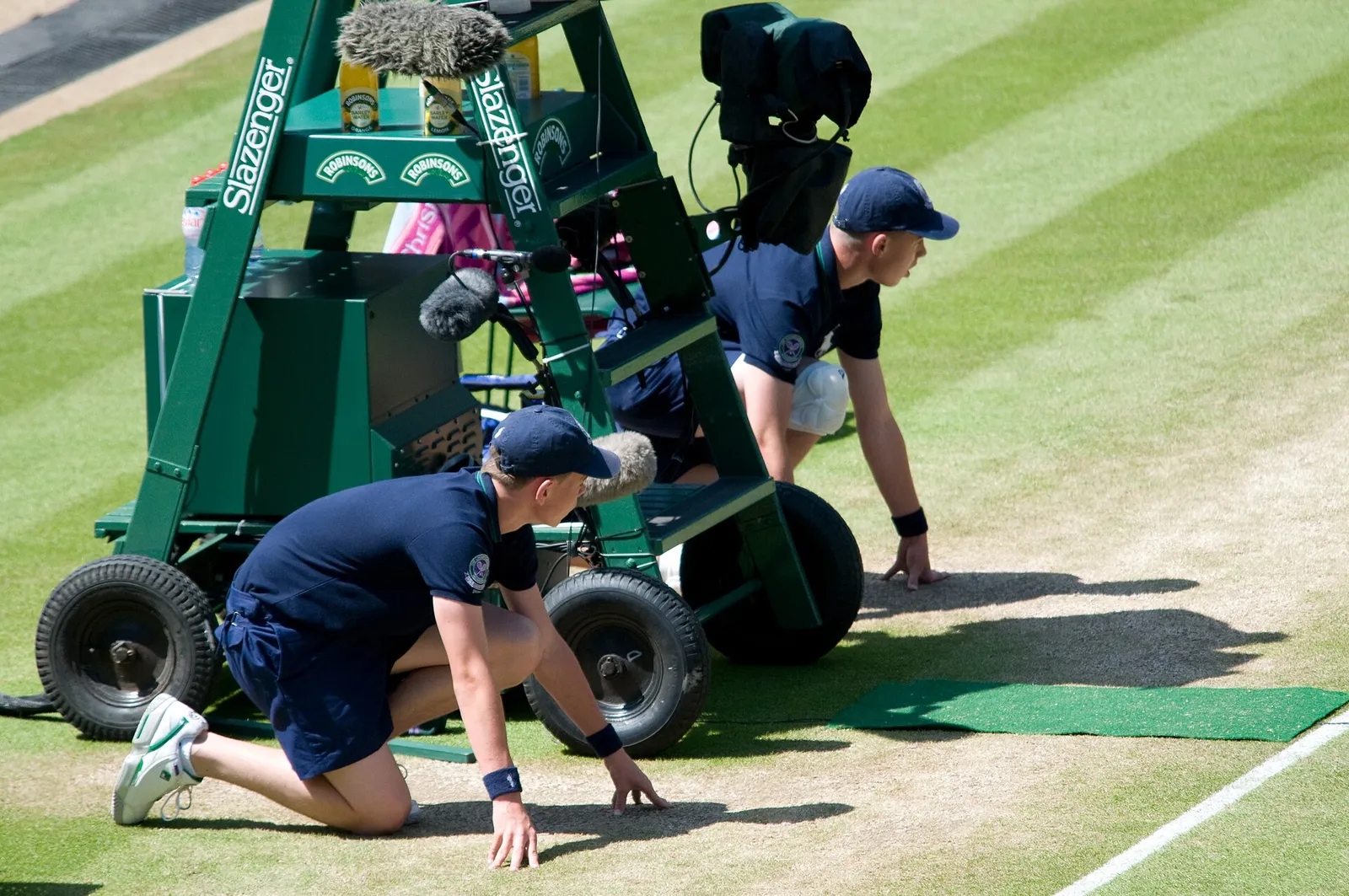 Le gazon de Wimbledon lors d'un match (illustration)