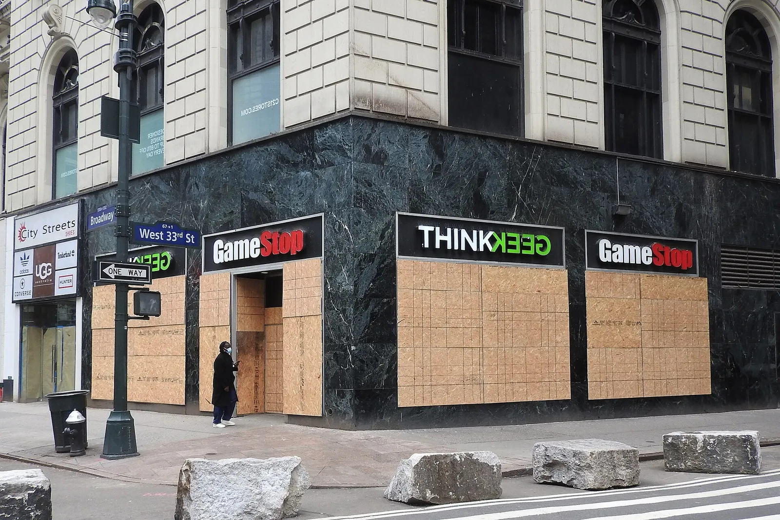 Une boutique de l'enseigne GameStop, maison mère de Micromania