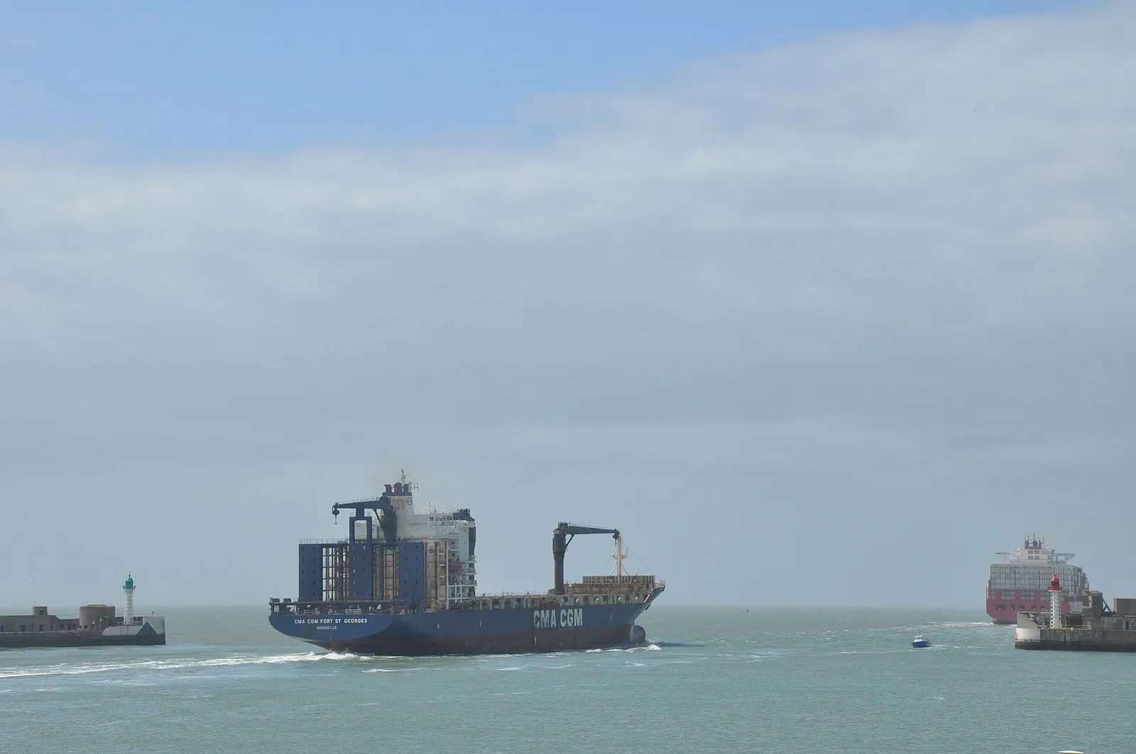 Un porte-conteneurs CMA CGM au port du Havre (illustration)