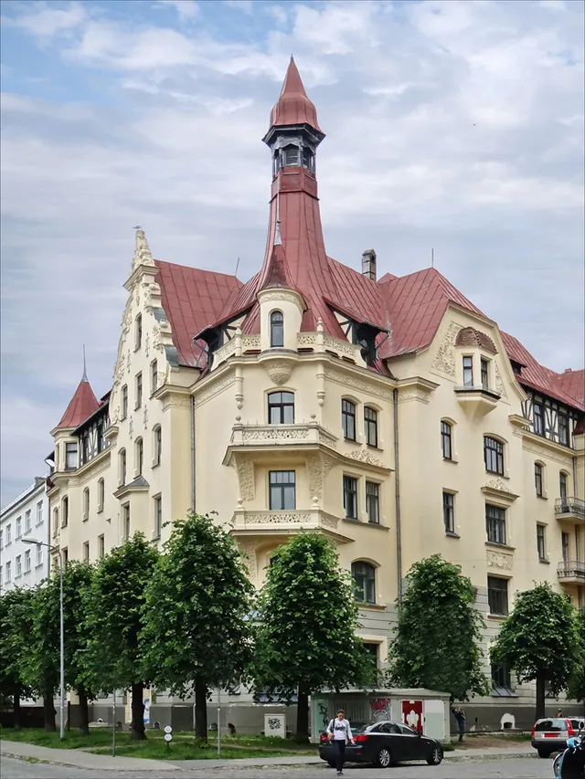 Façade d'un immeuble d'habitation (illustration)