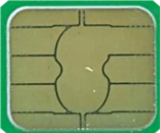 La puce d'une carte Vitale (illustration)
