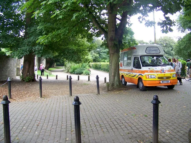 Un marchand de glaces en été
