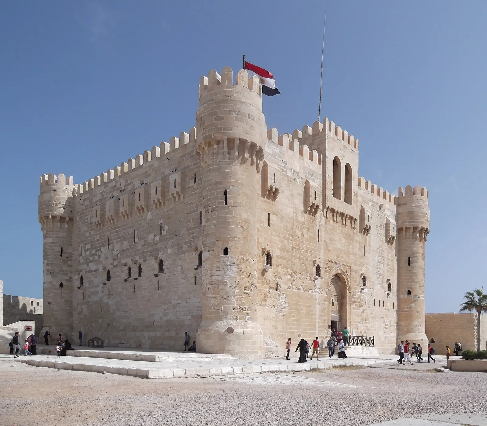 La citadelle de Qaitbay à Alexandrie, bâtie sur le site de l'ancien phare