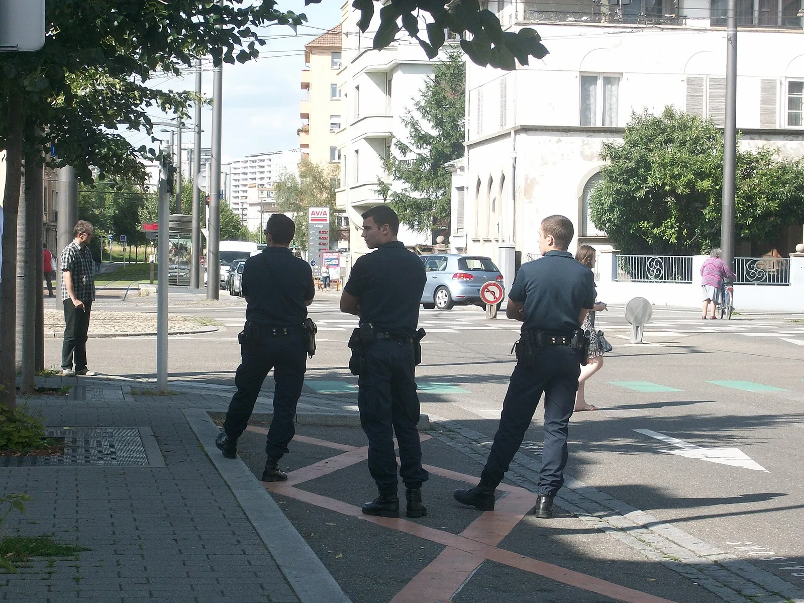 Des agents de la police nationale en fonction