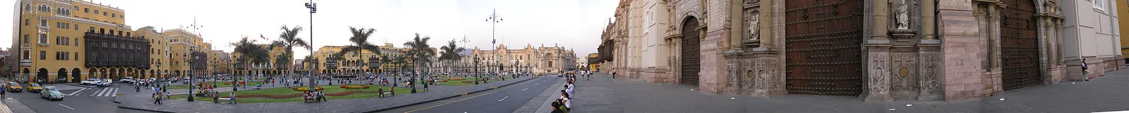 La Plaza Mayor de Lima et le palais du gouvernement (illustration)