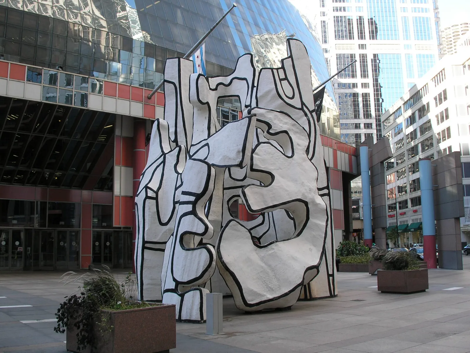 « Monument with Standing Beast », sculpture de Jean Dubuffet (Chicago)