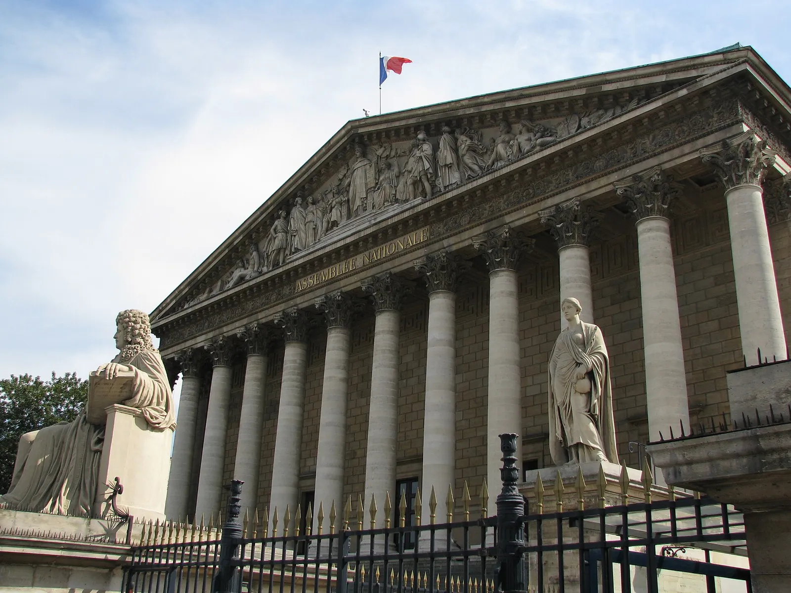 Le Palais Bourbon, siège de l'Assemblée nationale