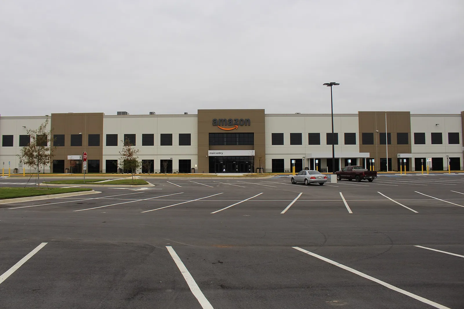Un centre logistique Amazon (illustration)