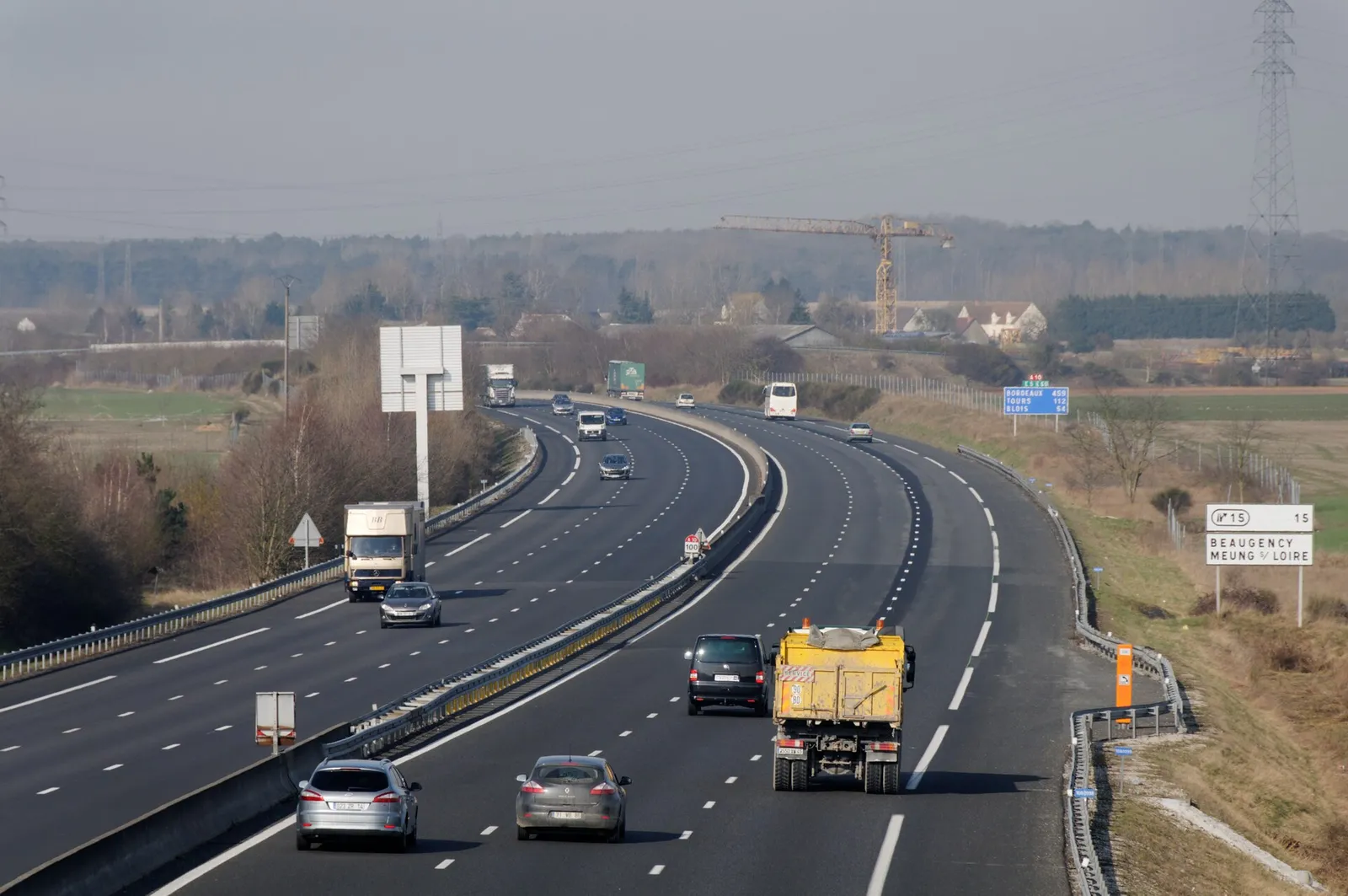 L'autoroute A10 à hauteur d'Orléans Ouest